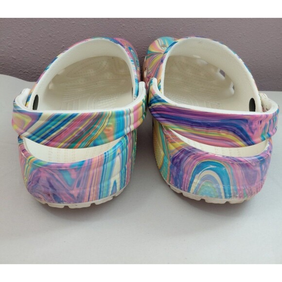 Crocs Classic Rainbow Watercolors Tye-Dye Men’s Clog Size 7 Women's/ Men's 5 - Picture 4 of 8